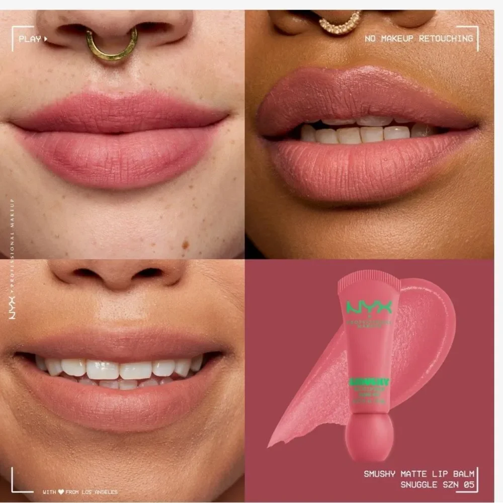 🦋 NYX 5 SNUGGLE SZN Smushy Matte Lip Balm New FullSz